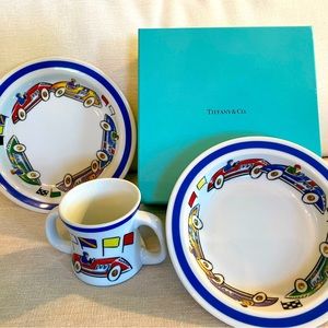 Tiffany & Co Race Cars Baby China Set